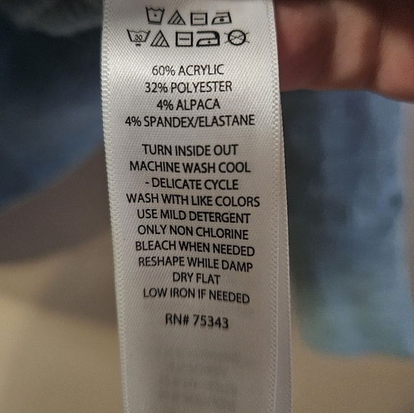 William Rast Women's Size L Blue Knit Sweater - Picture 4 of 4